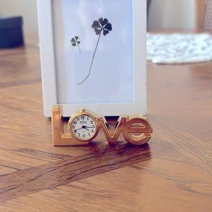 Miniature Clock in the Form of the Word Love